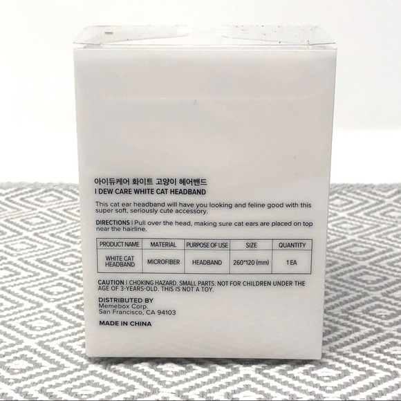 🌺 I Dew Care White Cat Super Soft Headband NIB - Picture 4 of 5